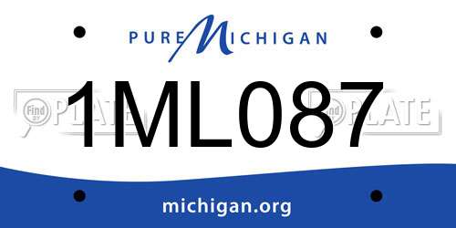 1ML087 Michigan License Plate