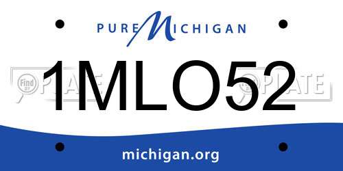 1MLO52 Michigan License Plate