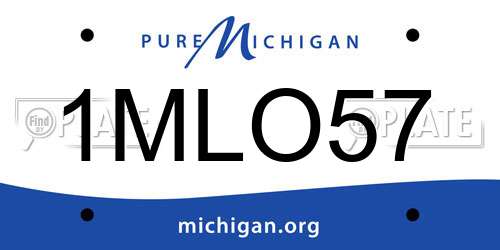 1MLO57 Michigan License Plate