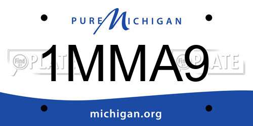 1MMA9 Michigan License Plate