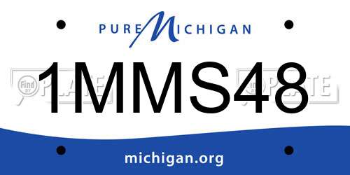 1MMS48 Michigan License Plate