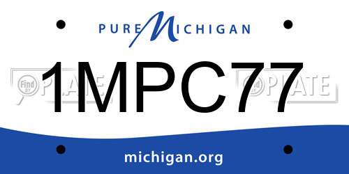 1MPC77 Michigan License Plate
