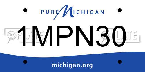 1MPN30 Michigan License Plate