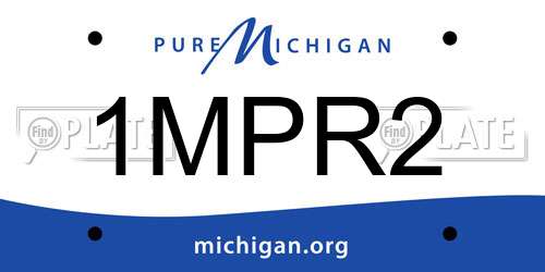 1MPR2 Michigan License Plate
