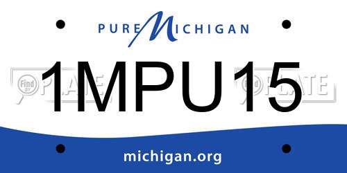 1MPU15 Michigan License Plate