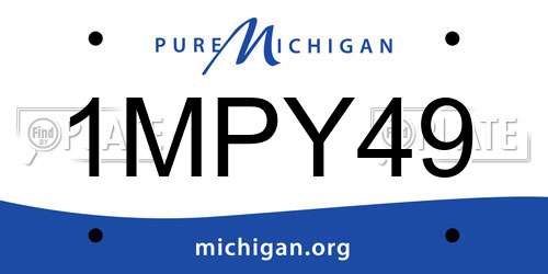 1MPY49 Michigan License Plate