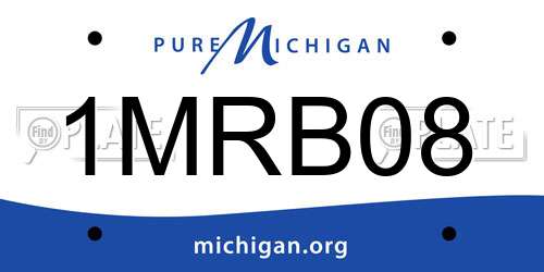 1MRB08 Michigan License Plate