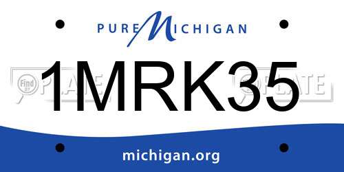 1MRK35 Michigan License Plate