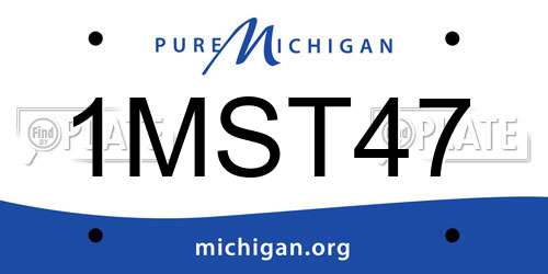 1MST47 Michigan License Plate