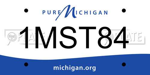 1MST84 Michigan License Plate