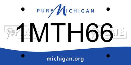 1MTH66 Michigan License Plate