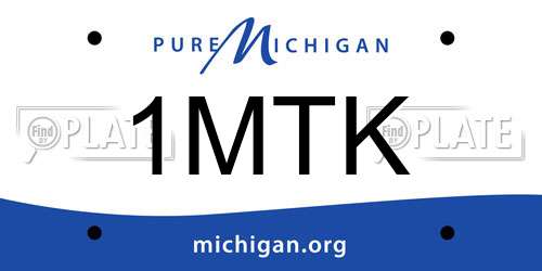 1MTK Michigan License Plate