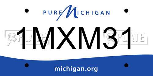 1MXM31 Michigan License Plate