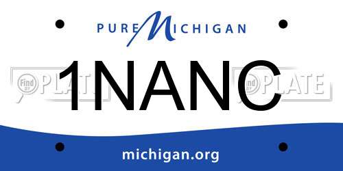 1NANC Michigan License Plate