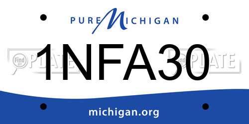 1NFA30 Michigan License Plate