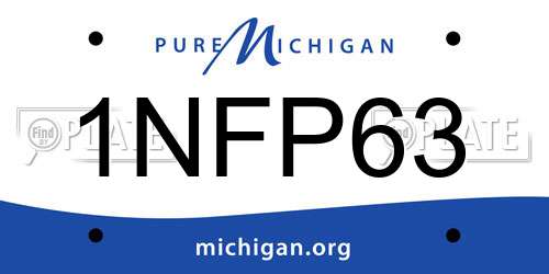 1NFP63 Michigan License Plate
