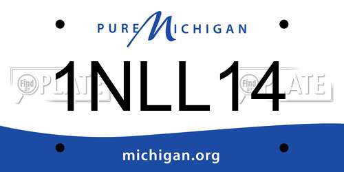 1NLL14 Michigan License Plate