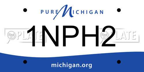 1NPH2 Michigan License Plate