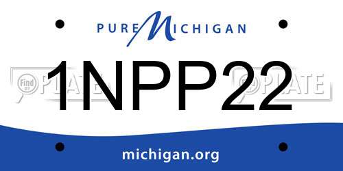 1NPP22 Michigan License Plate
