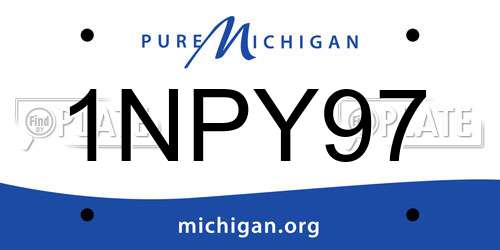 1NPY97 Michigan License Plate