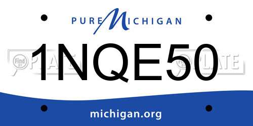 1NQE50 Michigan License Plate