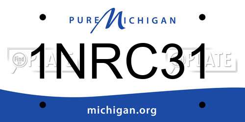 1NRC31 Michigan License Plate