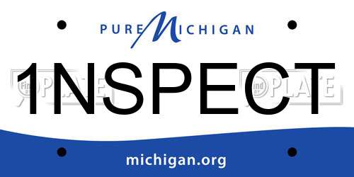 1NSPECT Michigan License Plate