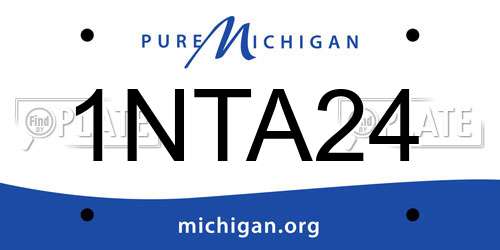 1NTA24 Michigan License Plate
