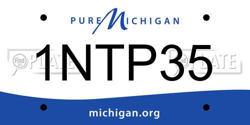 1NTP35 Michigan License Plate
