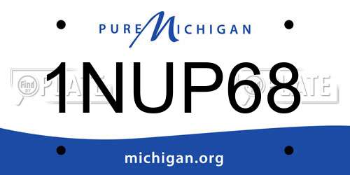 1NUP68 Michigan License Plate