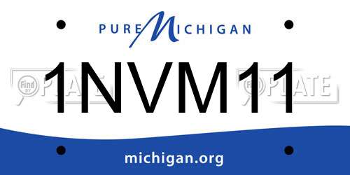 1NVM11 Michigan License Plate