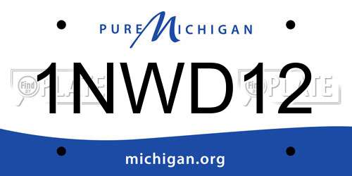 1NWD12 Michigan License Plate
