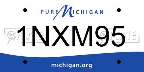 1NXM95 Michigan License Plate