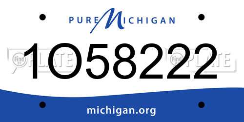 1O58222 Michigan License Plate