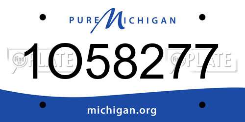 1O58277 Michigan License Plate