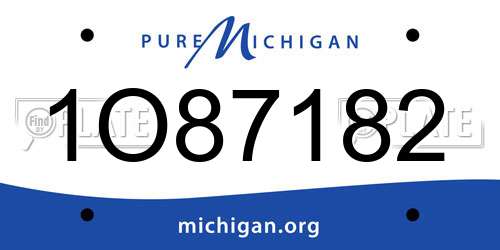 1O87182 Michigan License Plate