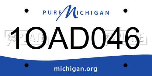 1OAD046 Michigan License Plate