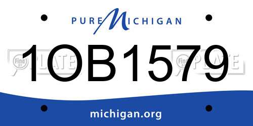 1OB1579 Michigan License Plate