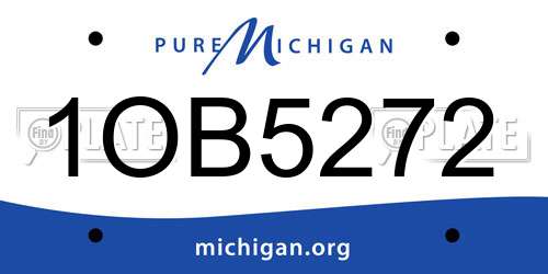 1OB5272 Michigan License Plate