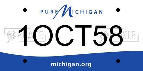 1OCT58 Michigan License Plate