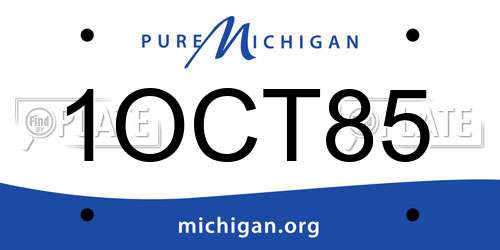 1OCT85 Michigan License Plate