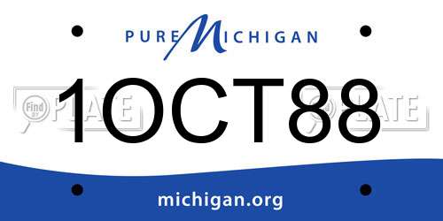 1OCT88 Michigan License Plate