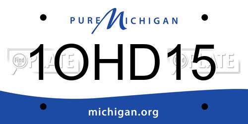 1OHD15 Michigan License Plate