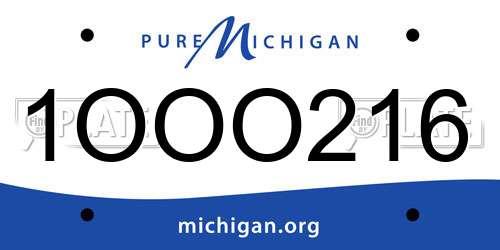 1OOO216 Michigan License Plate
