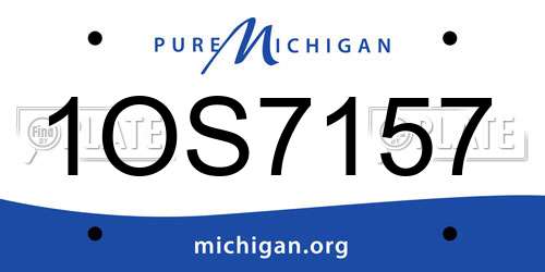 1OS7157 Michigan License Plate