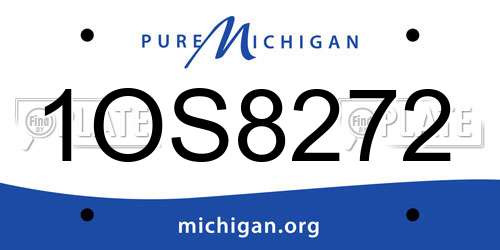 1OS8272 Michigan License Plate