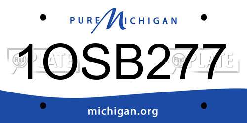 1OSB277 Michigan License Plate