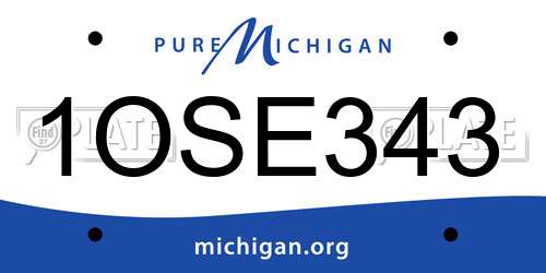 1OSE343 Michigan License Plate