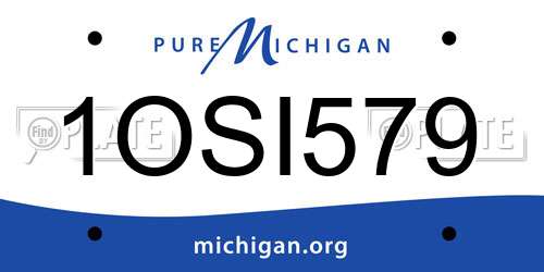1OSI579 Michigan License Plate