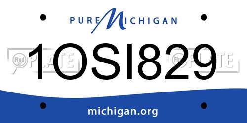 1OSI829 Michigan License Plate